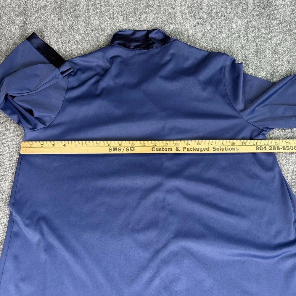 Vintage 70s Vanity Fair Blue Satin Robe Large Made USA 42